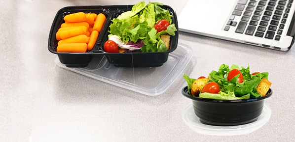 Reli. Meal Prep Bowls w/Lids - 50 Pack (16 oz) | Disposable Bowls with Lids  | Microwave/Freezer Safe