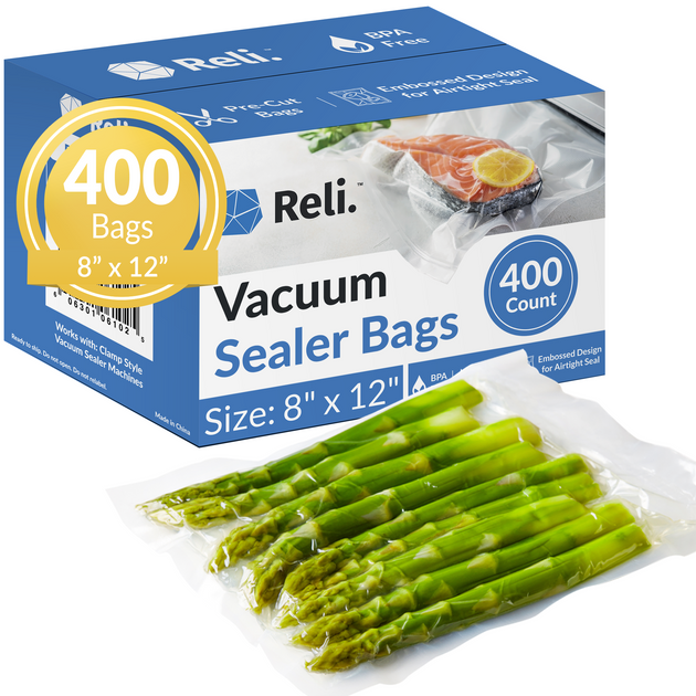 PrimalTek 8” x 12” Pre-Cut Vacuum Bags – 100 Quart Bags for Food  Preservation – BPA-Free Vacuum Sealer Bags, Microwave, Freezer and Boil  Safe