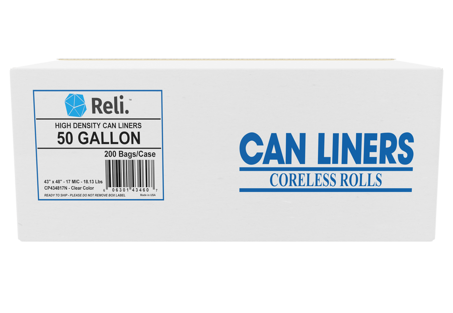 Reli. Lot De 500 Sacs Poubelle, 30 Gallons (vente En Gros) – Rouleaux Haute Densité (transparents) – Sacs Poubelles D'une Capacité De 20 Gallons (20 Gallons) à 30 Gallons (30 Gallons