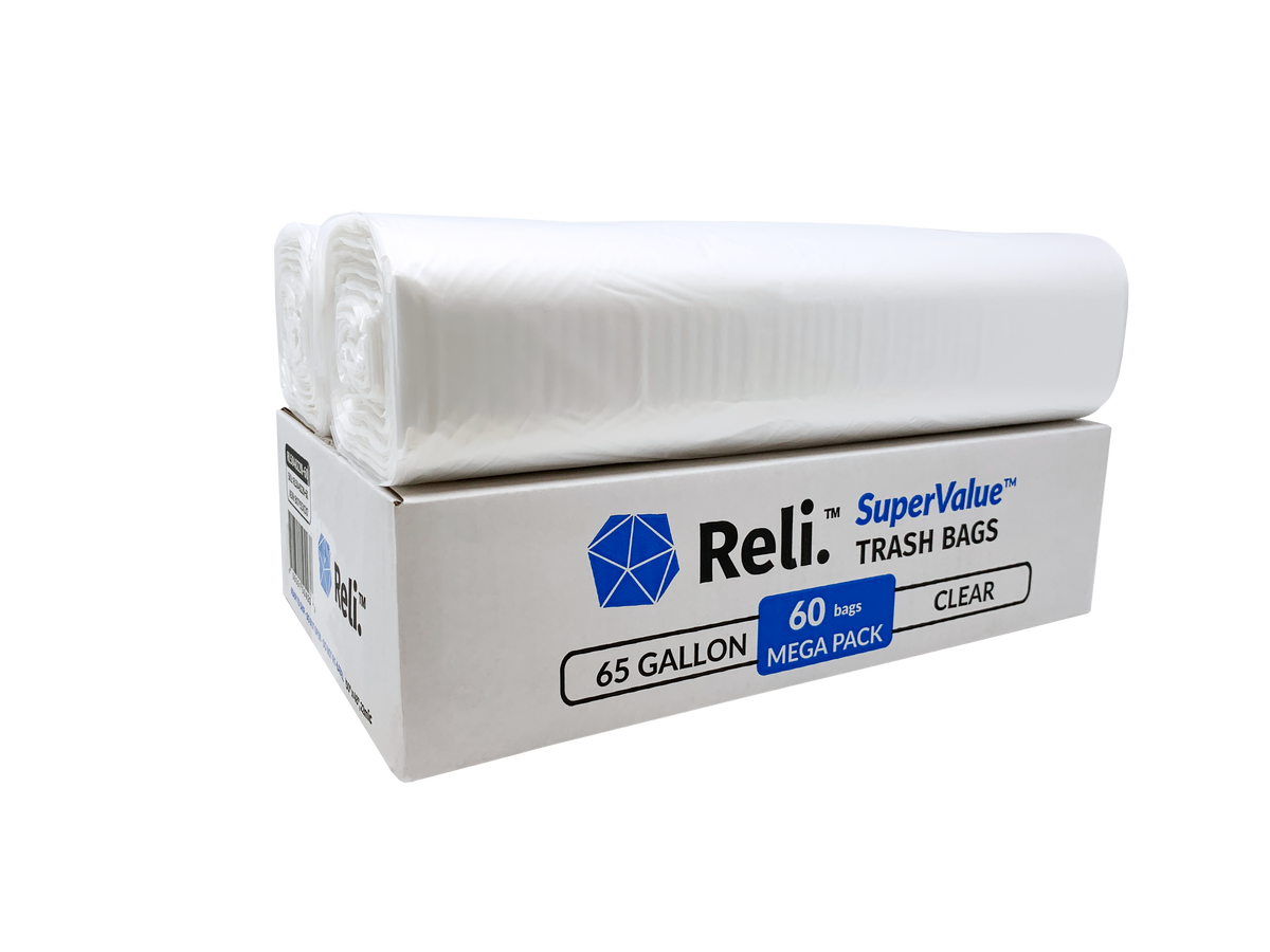 (Pallet) SuperValue 65 Gallon - Clear - 60 Count - Minimum Order Quantity: 198 cases (1 Pallet)