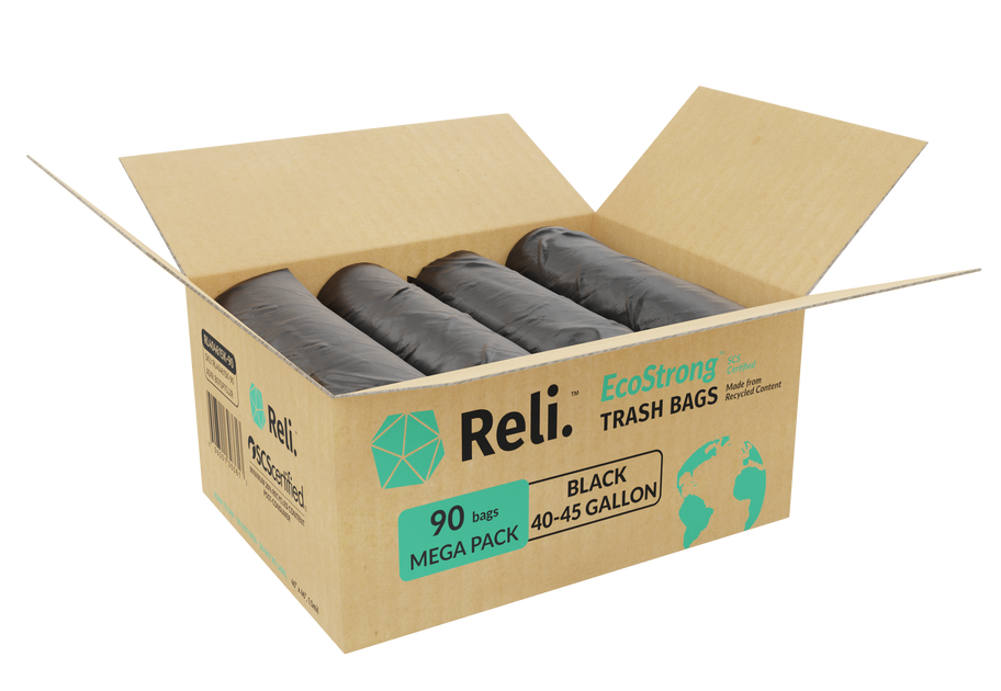 Reli. 40-45 Gallon Recycling Bags (200 Count, Bulk) Blue Trash Bags for  Recycling (40-45 Gal) 