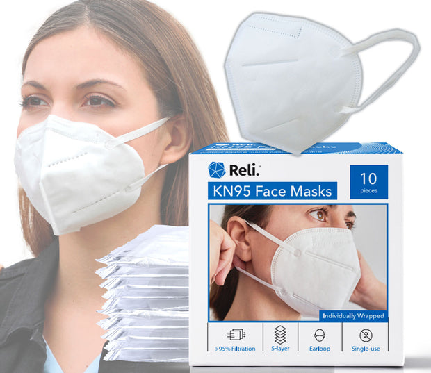 KN95 Face Masks (10pcs/case) Minimum Order Quantity: 5 Cases (50 masks) at $9.00/case ($45 for 50 masks) - FDA Registered - (Osha)