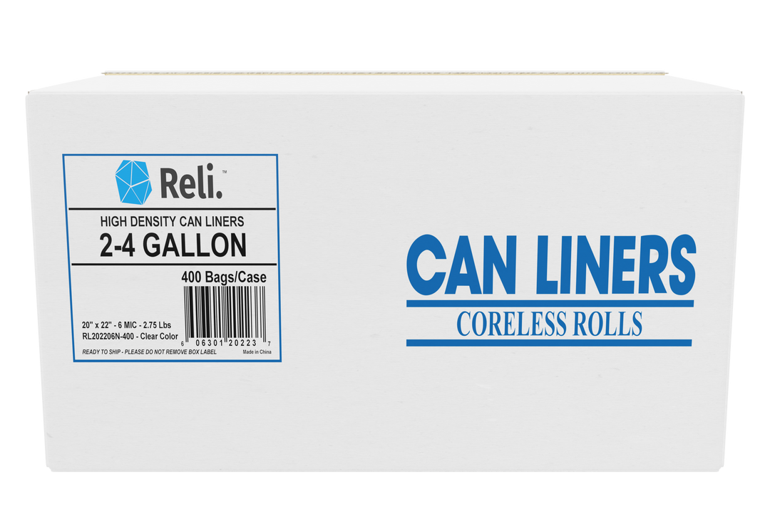 Reli. Easy Grab Trash Bags, 55-60 Gallon (150 Count) (Clear) - Star Seal Super High...