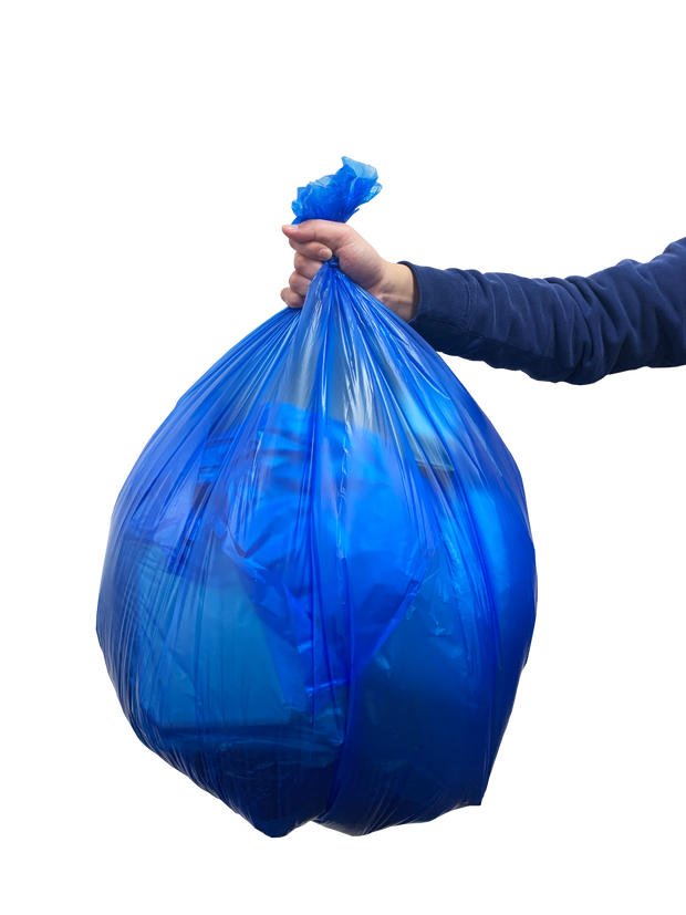 Reli. Bolsas de reciclaje SuperValue de 16 a 25 galones, 120 unidades,  bolsas de basura azules