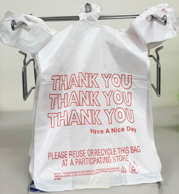 Thank You T-Shirt Bags - 350 Count - White