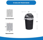 Ruffies 1124903 Trash Bag, 13 gal Capacity
