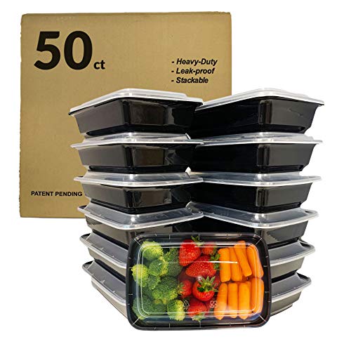 food containers, value pack, 50 count, bento boxes, leak-proof, food storage containers