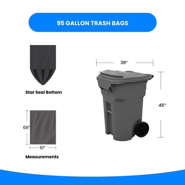 95 Gallon Trash Bags on Rolls