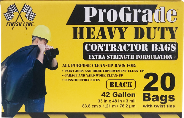 ProGrade Contractor Bags 40-45 Gallon - 20 Count - Black