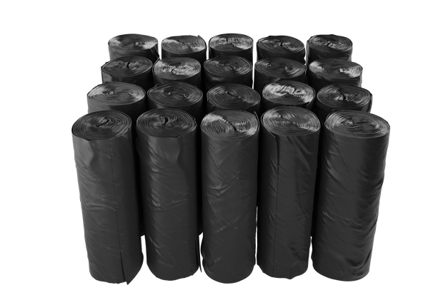 black trash bag rolls environmentally friendly bulk pack