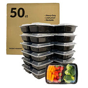 150 Pack 30 Oz Plastic Food Containers – Meal Prep & Takeout, BPA-Free With Snap Lids